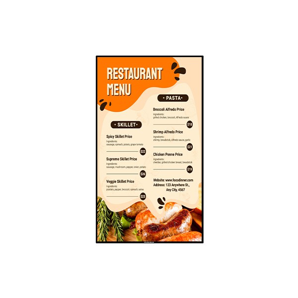 55" 4K Digital Menu Board