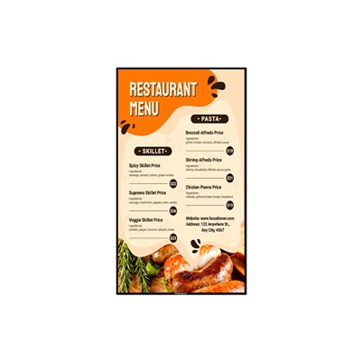 Placă de meniu digitală de 65 "4K