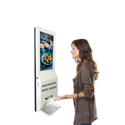 Semnal digital HSDTOUCH cu dozator de dezinfectant pentru mâini